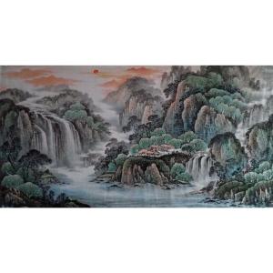 艺术品图片：艺术家韦杰球国画作品名称《【高山流水40】作者韦杰球》价格720.00 元