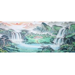 艺术品图片：艺术家韦杰球国画作品名称《【高山流水42】作者韦杰球》价格720.00 元