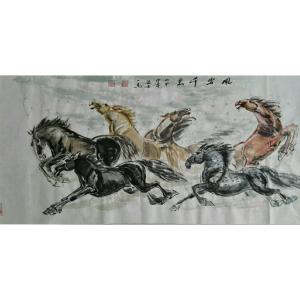 艺术品图片：艺术家邵西安国画作品名称《【风驰千里】作者邵西安》价格7680.00 元