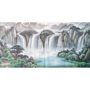 艺术品图片：艺术家韦杰球国画作品名称《【高山流水44】作者韦杰球》价格720.00 元