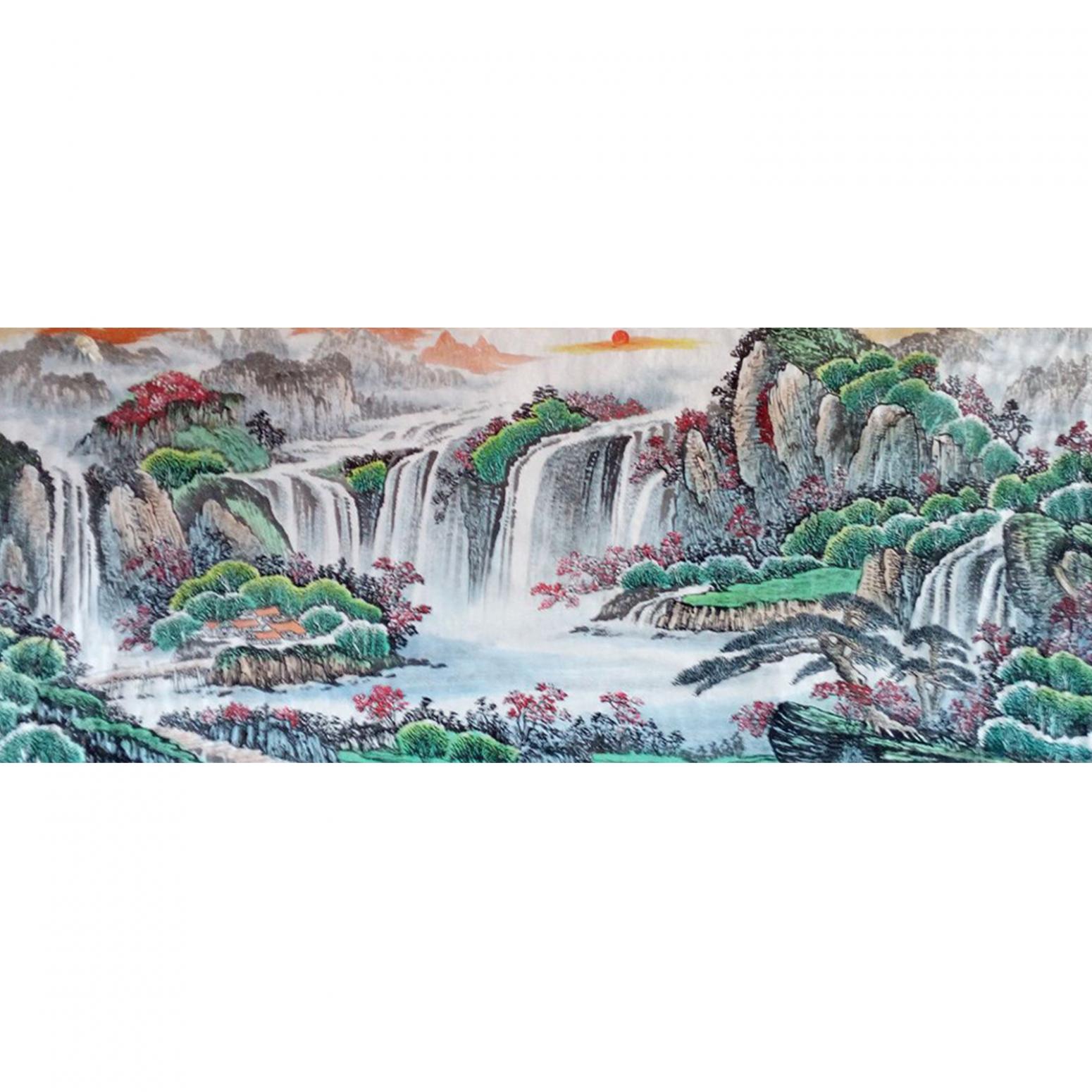 韦杰球国画作品《【高山流水53】作者韦杰球》