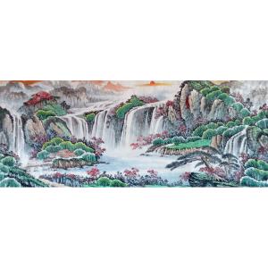 艺术品图片：艺术家韦杰球国画作品名称《【高山流水53】作者韦杰球》价格720.00 元