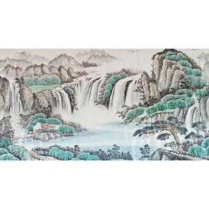 艺术品图片：艺术家韦杰球国画作品名称《【高山流水59】作者韦杰球》价格720.00 元