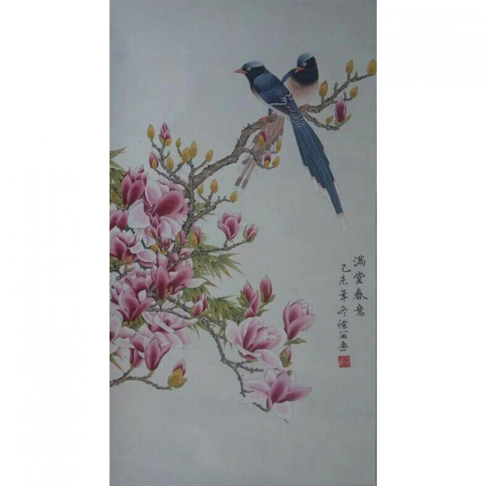 林丽姐国画作品《【满堂春意】作者林丽姐》