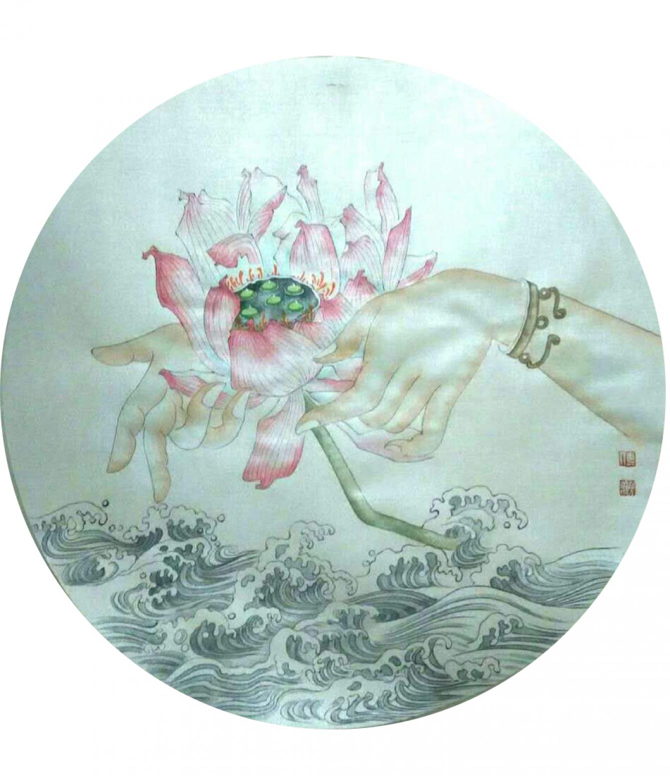 傅斌科国画作品《【莲】作者傅斌科》【图0】