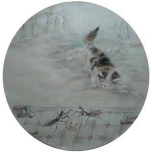 艺术品图片：艺术家傅斌科国画作品名称《【猫】作者傅斌科》价格960.00 元