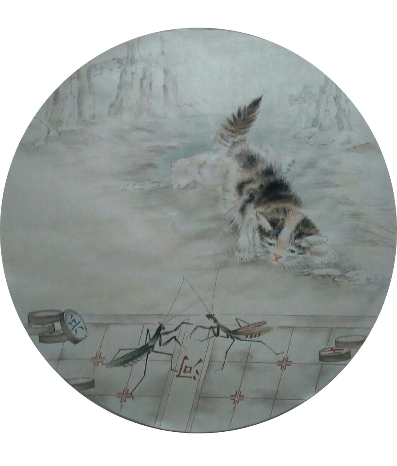 傅斌科国画作品《【猫】作者傅斌科》【图0】