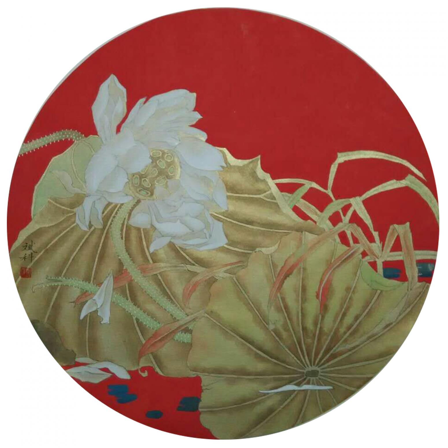 傅斌科国画作品《【莲】作者傅斌科》