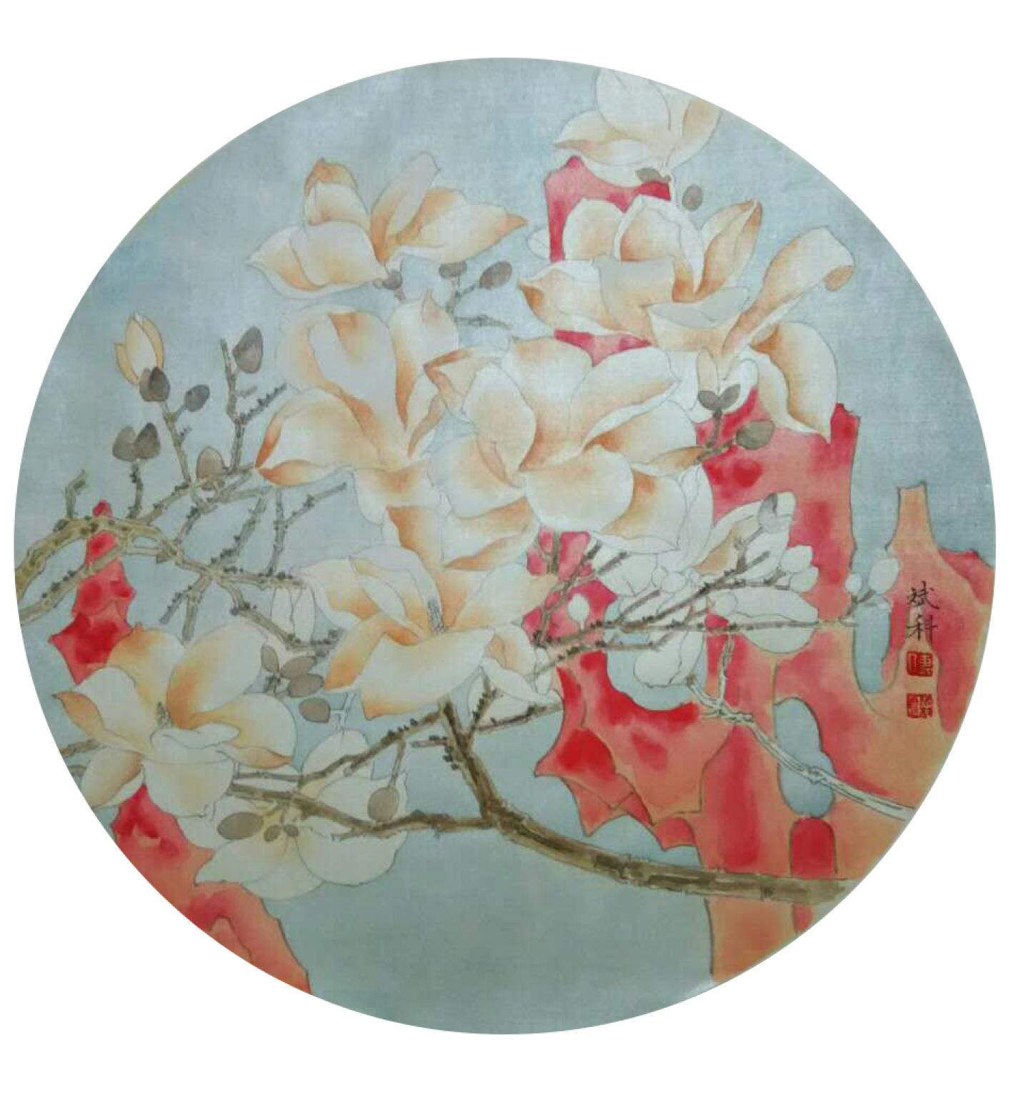 傅斌科国画作品《【花满枝头】作者傅斌科》【图0】