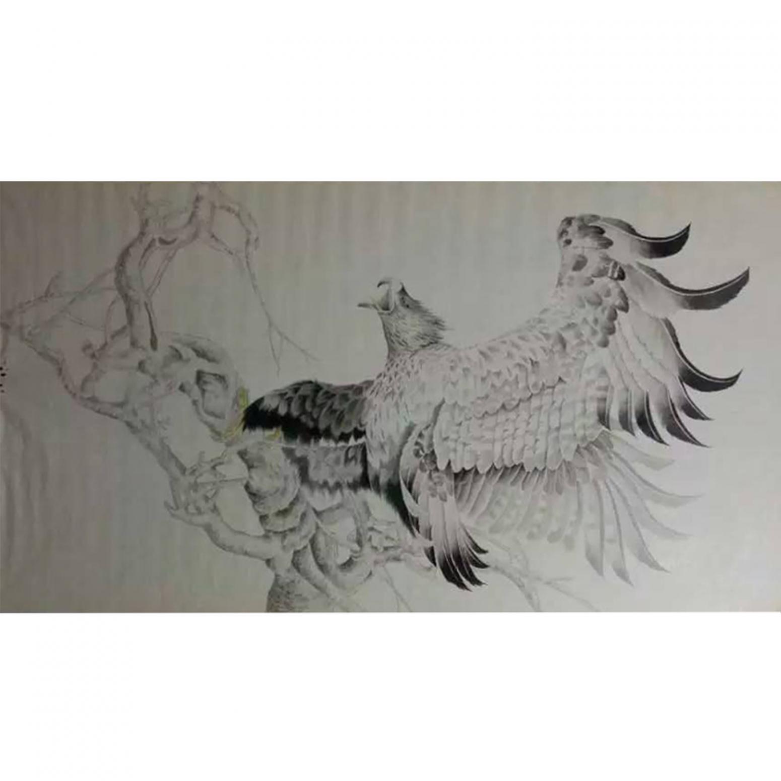 杨国钧国画作品《【老鹰】作者杨国钧》