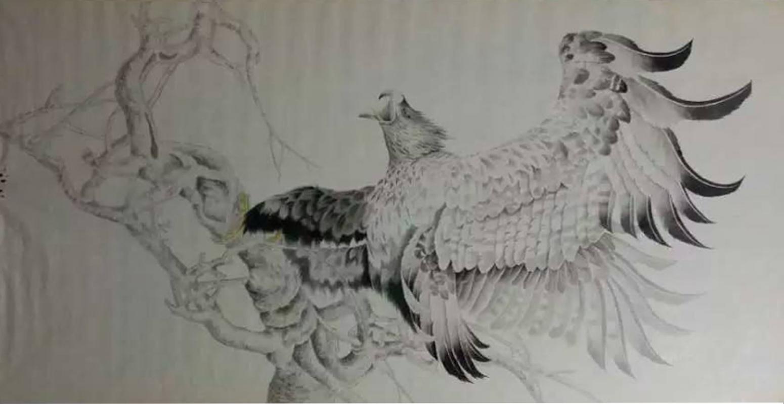 杨国钧国画作品《【老鹰】作者杨国钧》【图0】