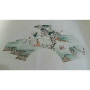 艺术品图片：艺术家杨国钧国画作品名称《【扇面1】作者杨国钧》价格9840.00 元