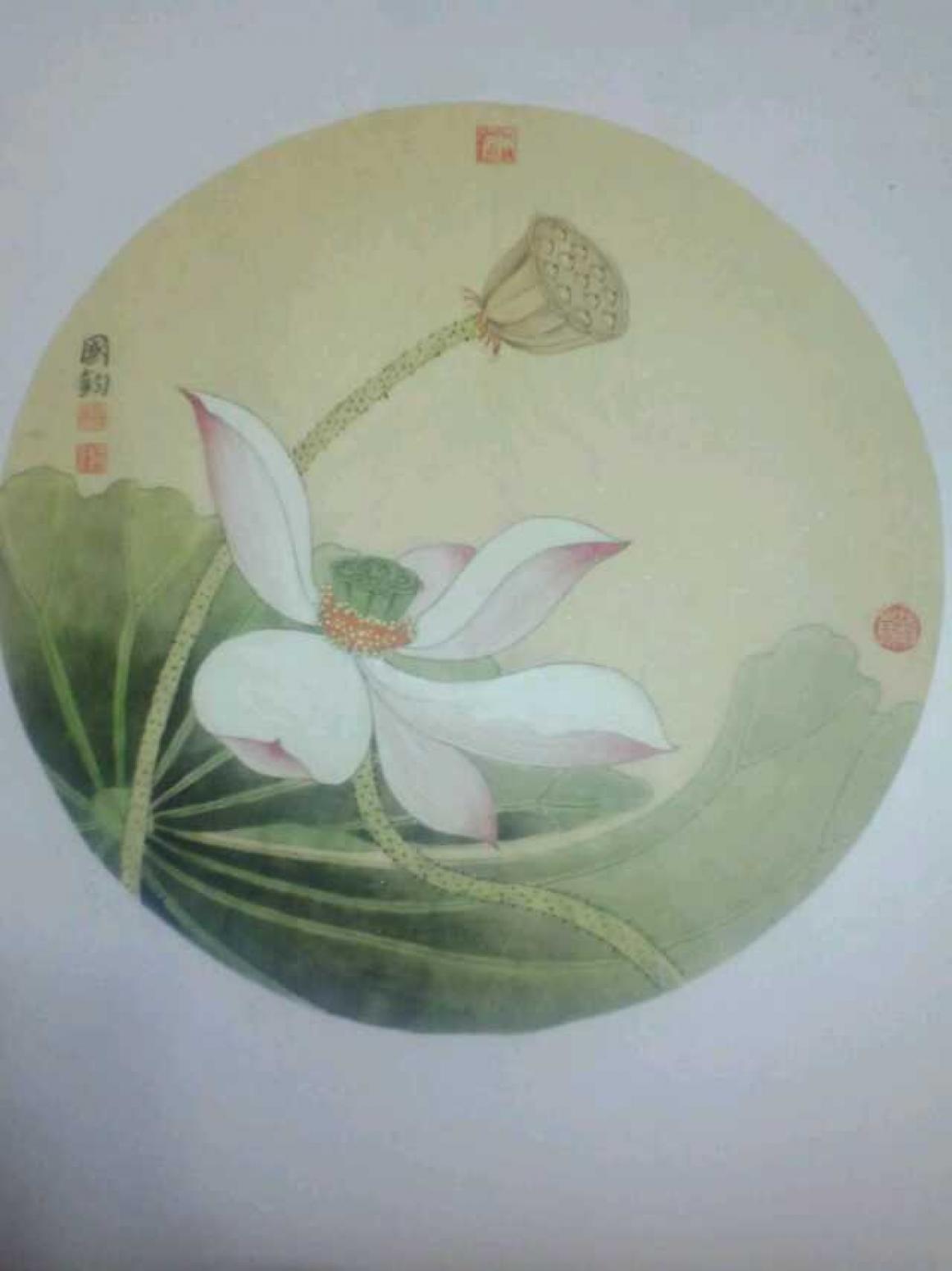 杨国钧国画作品《【荷花】作者杨国钧》【图0】