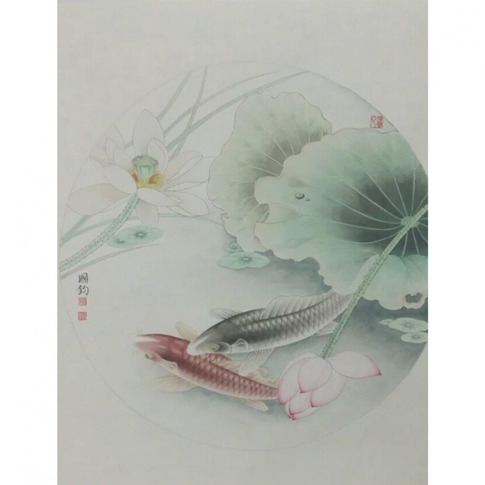 杨国钧国画作品《【小鱼儿】作者杨国钧》