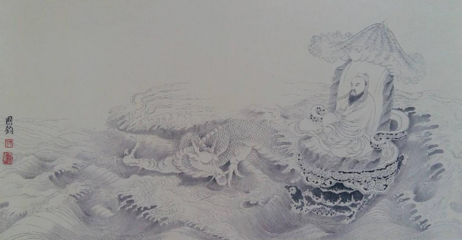 杨国钧国画作品《【游船】作者杨国钧》【图0】