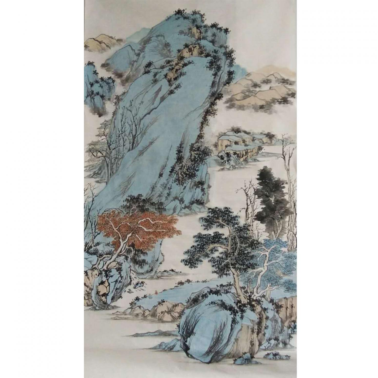 陈亚龙国画作品《【山水4】作者陈亚龙》