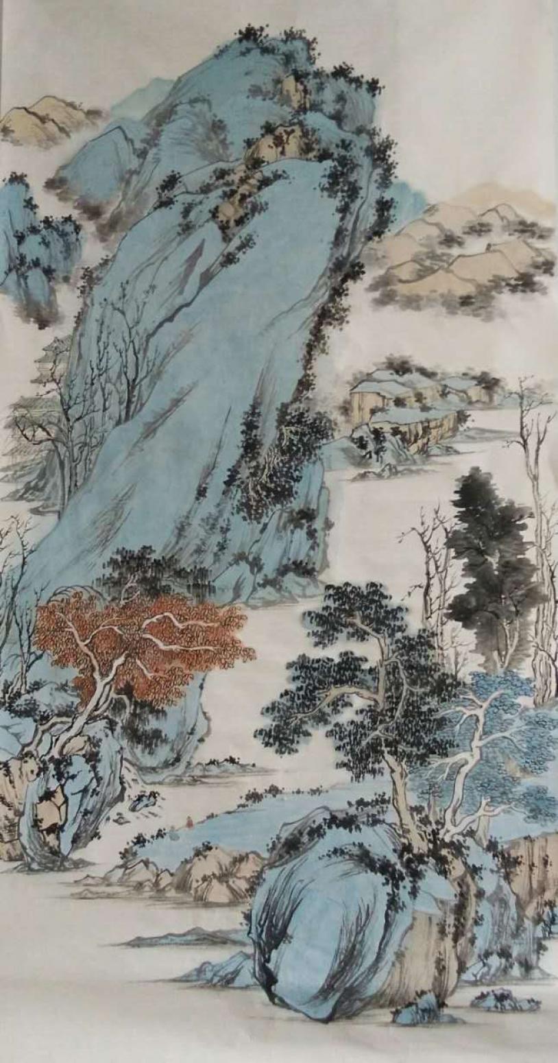 陈亚龙国画作品《【山水4】作者陈亚龙》【图0】