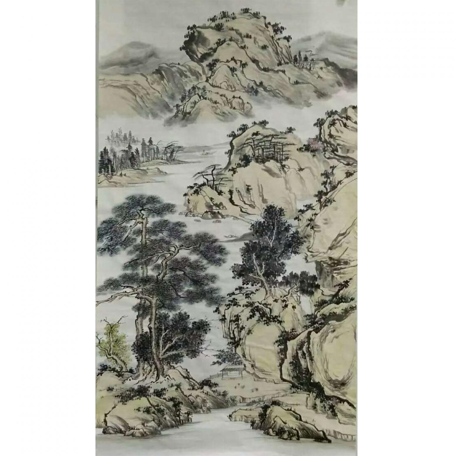 陈亚龙国画作品《【山水5】作者陈亚龙》