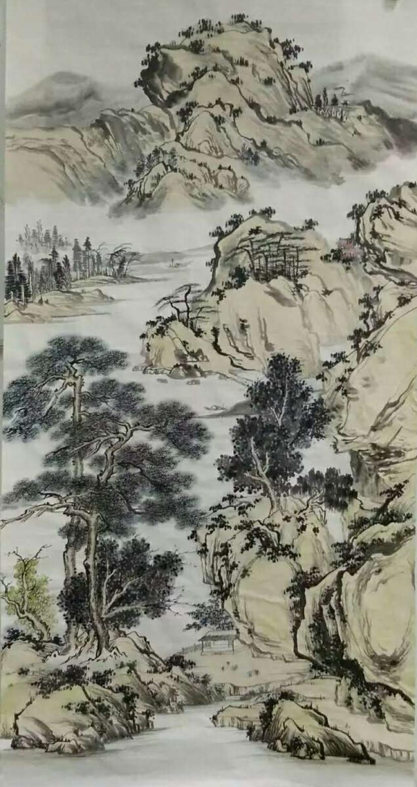 陈亚龙国画作品《【山水5】作者陈亚龙》【图0】