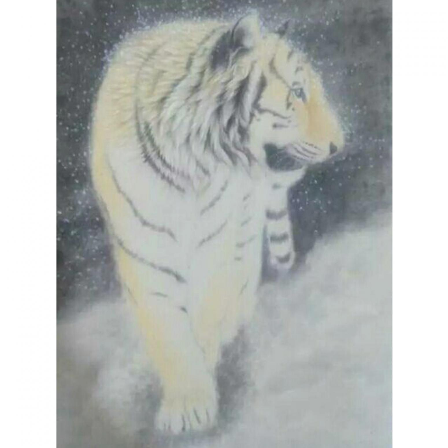 黄治龙国画作品《【老虎】作者黄治龙》