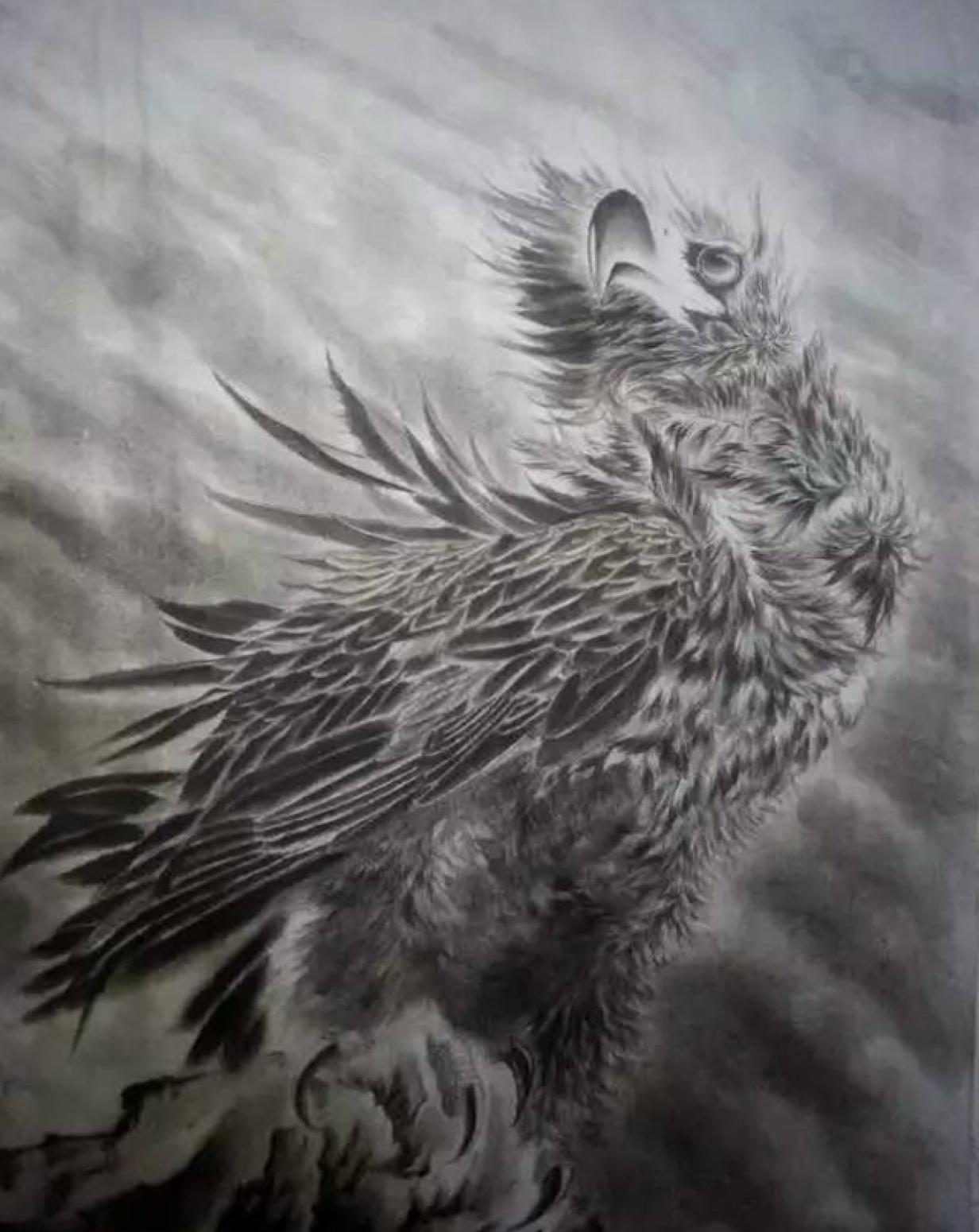 黄治龙国画作品《【仰望】作者黄治龙》【图0】