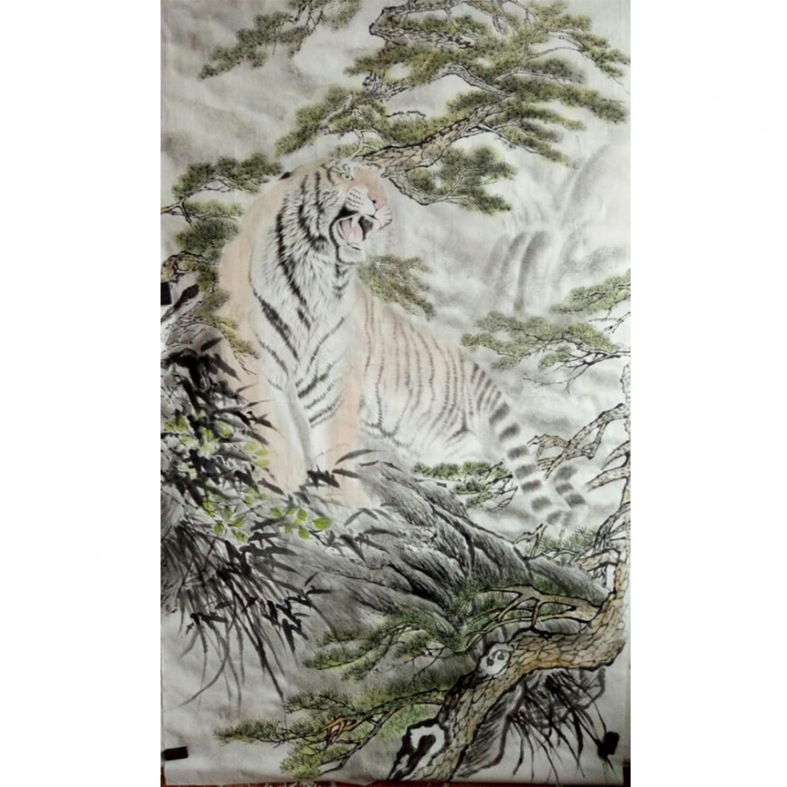 黄治龙国画作品《【咆哮】作者黄治龙》