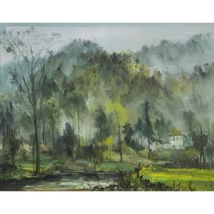 艺术品图片：艺术家朱明油画作品名称《【宁静祥和】作者朱明》价格9600.00 元