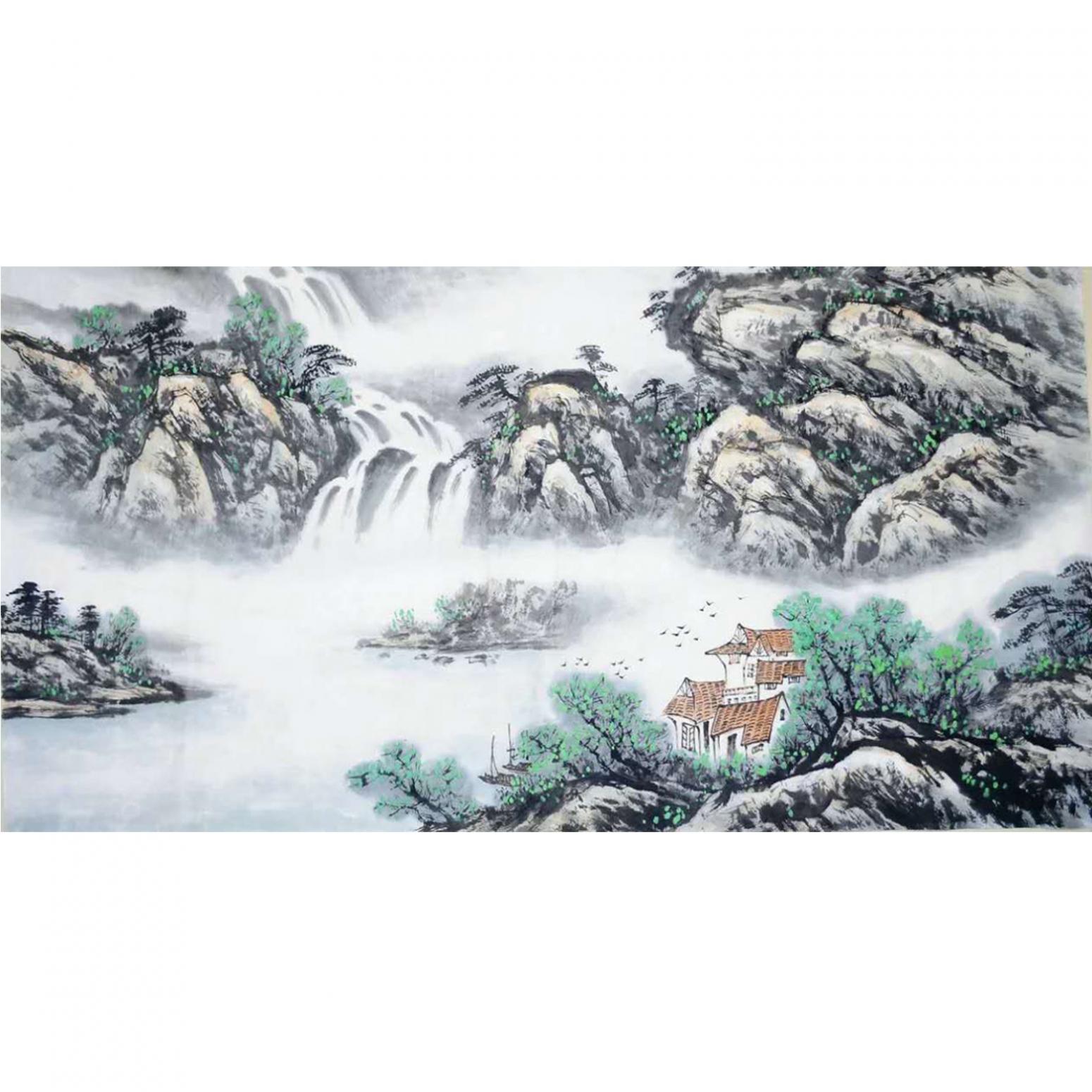 刘恒胜国画作品《【山水1】作者刘恒胜》