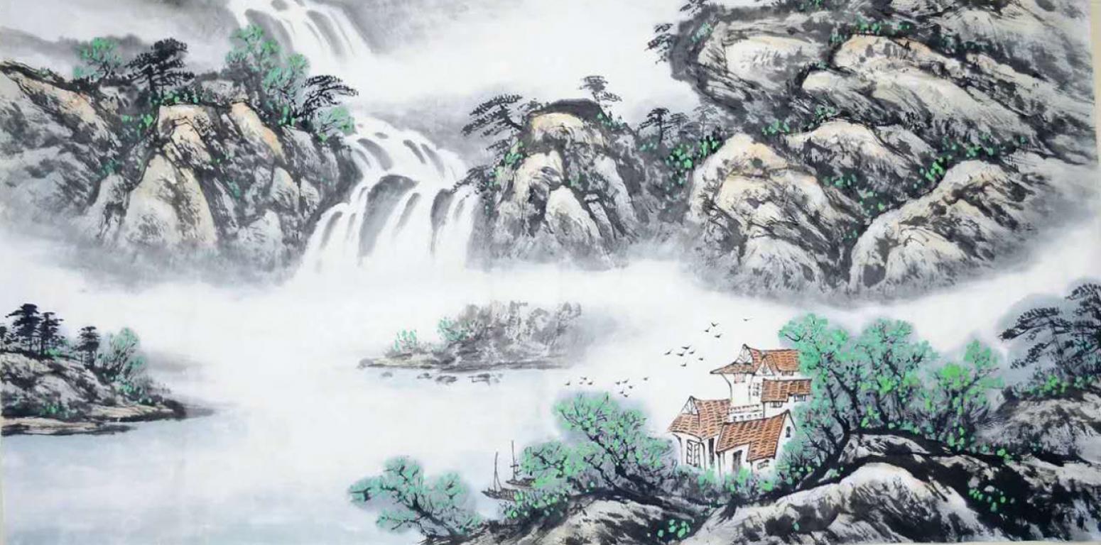 刘恒胜国画作品《【山水1】作者刘恒胜》【图0】