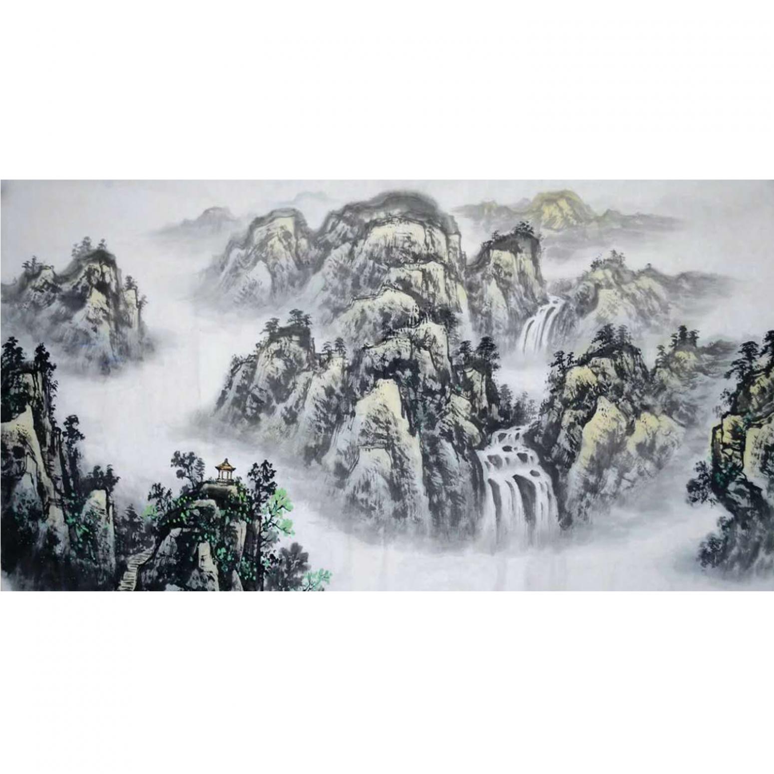 刘恒胜国画作品《【山水2】作者刘恒胜》