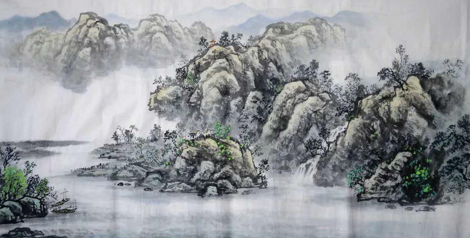 刘恒胜国画作品《【山水4】作者刘恒胜》【图0】