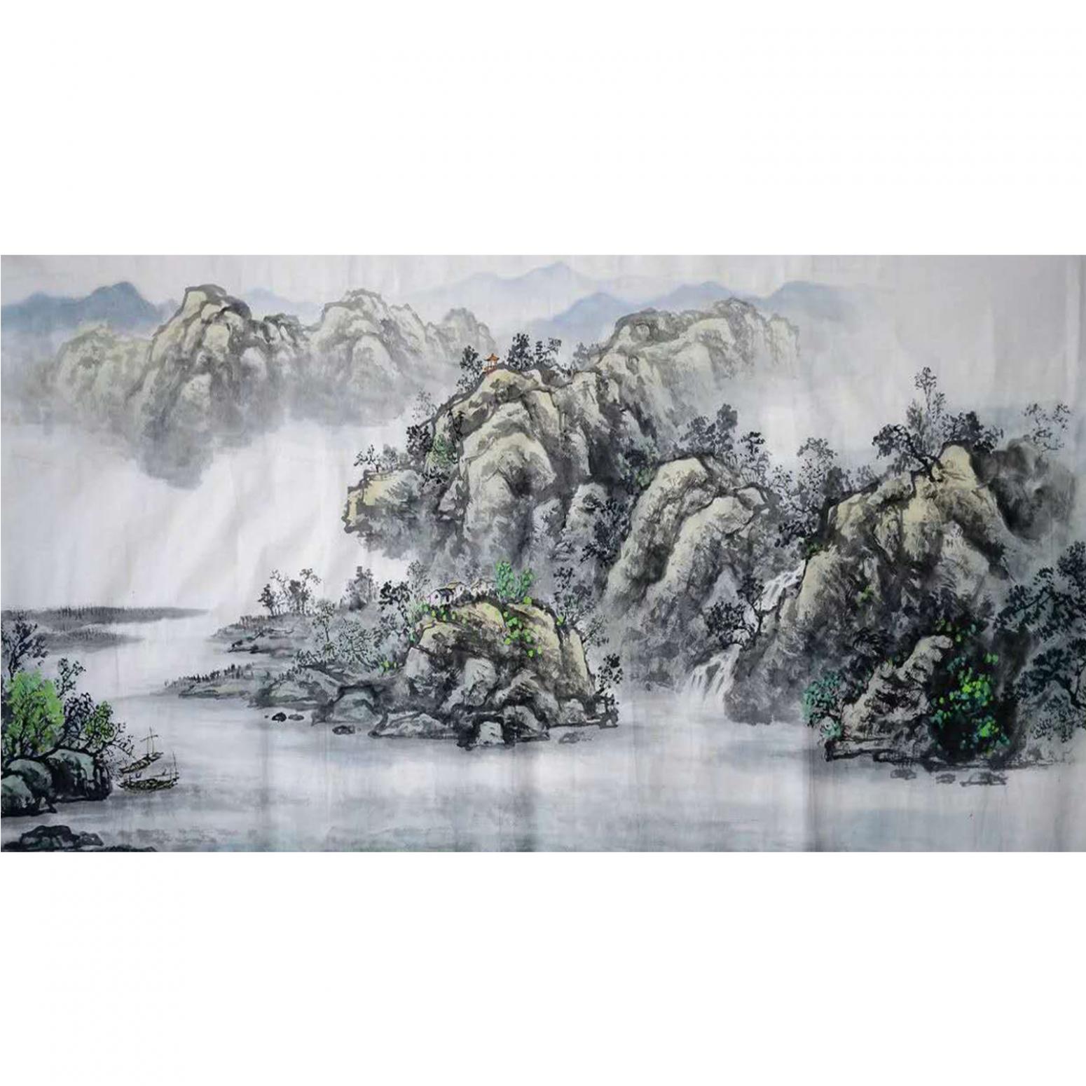 刘恒胜国画作品《【山水4】作者刘恒胜》