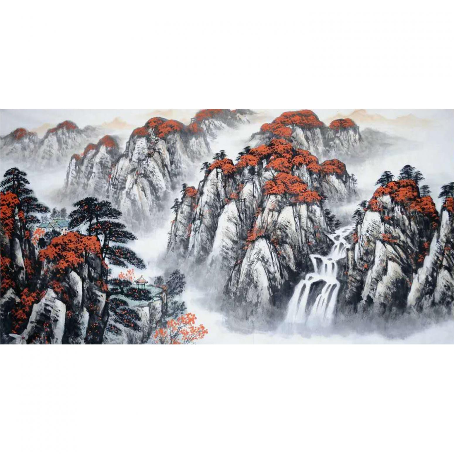 刘恒胜国画作品《【山水6】作者刘恒胜》