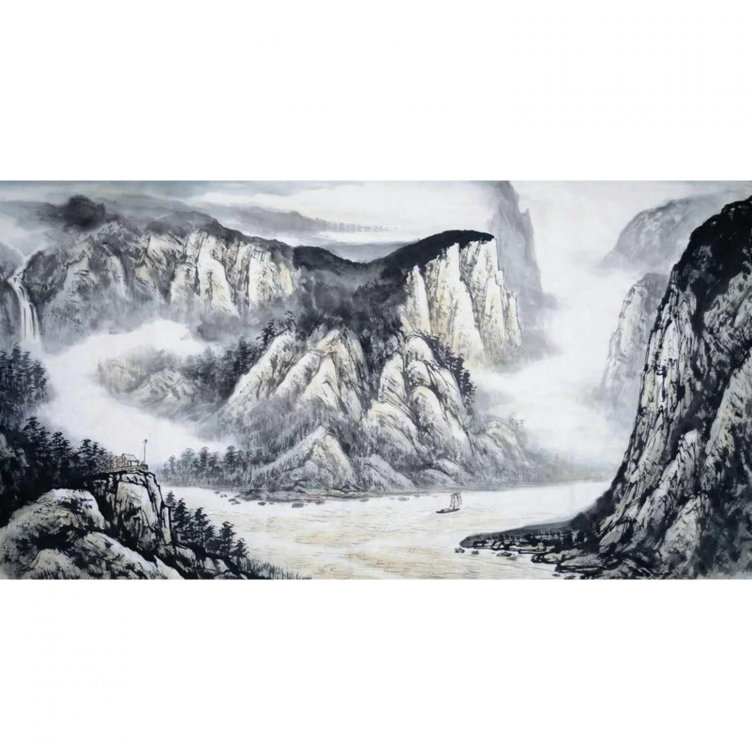 刘恒胜国画作品《【山水7】作者刘恒胜》