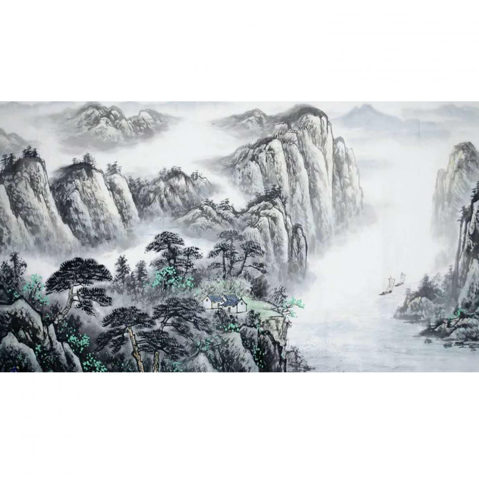 刘恒胜国画作品《【山水9】作者刘恒胜》