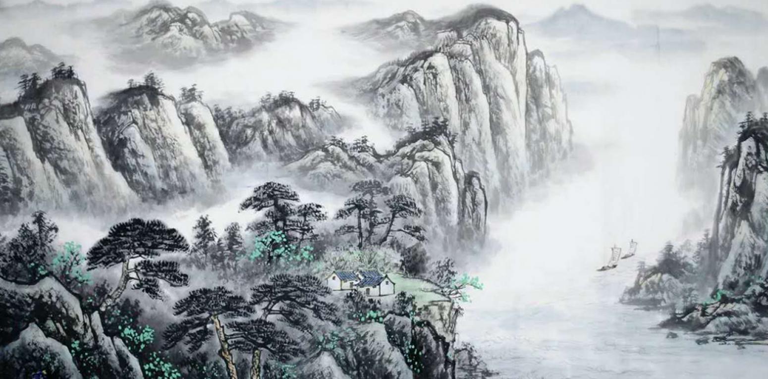 刘恒胜国画作品《【山水9】作者刘恒胜》【图0】