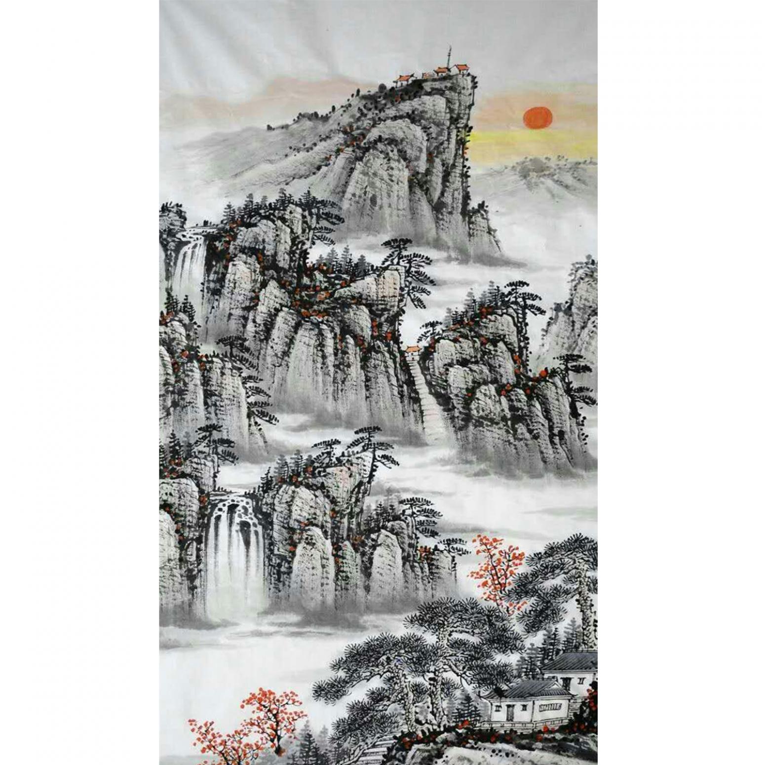 刘恒胜国画作品《【山水10】作者刘恒胜》