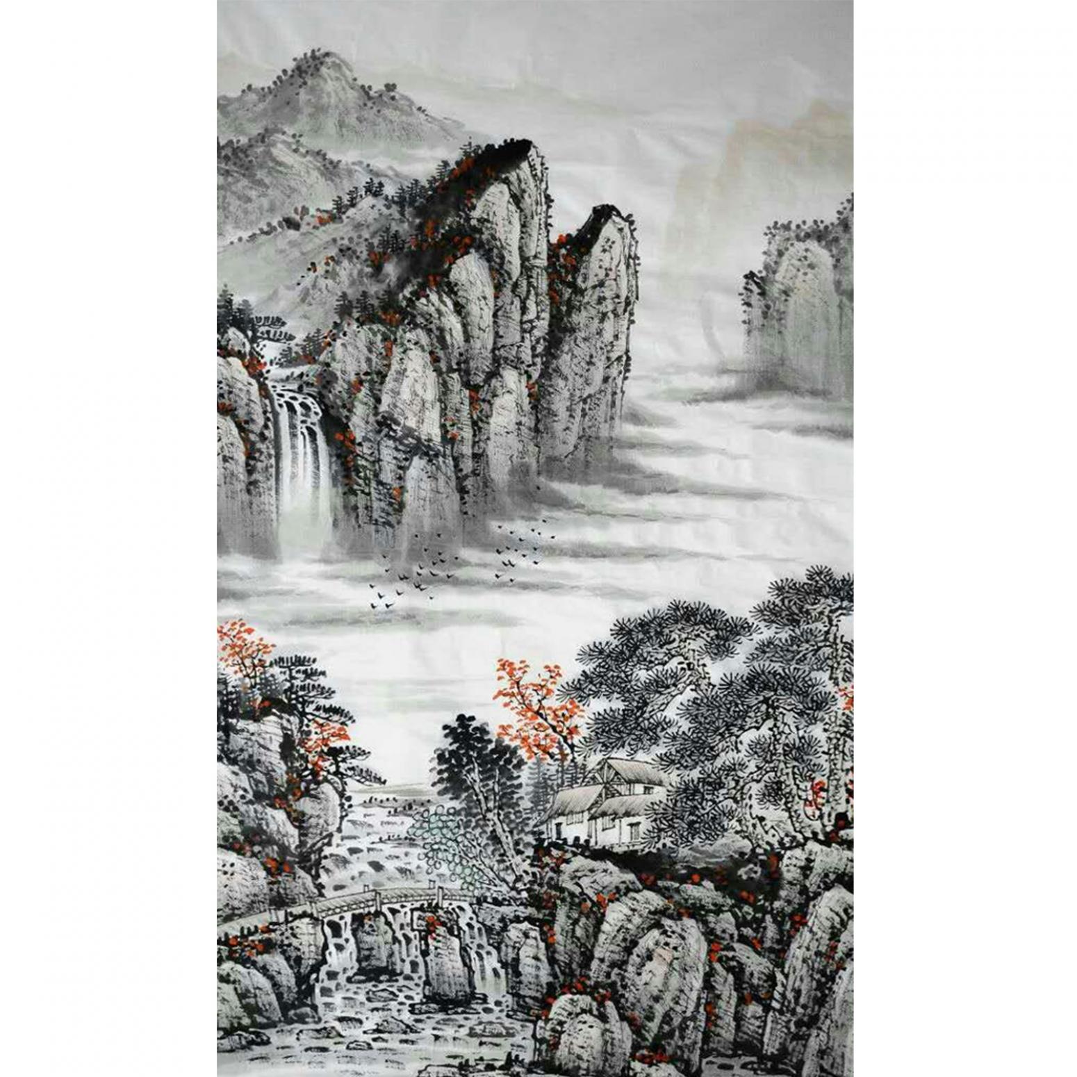 刘恒胜国画作品《【山水11】作者刘恒胜》