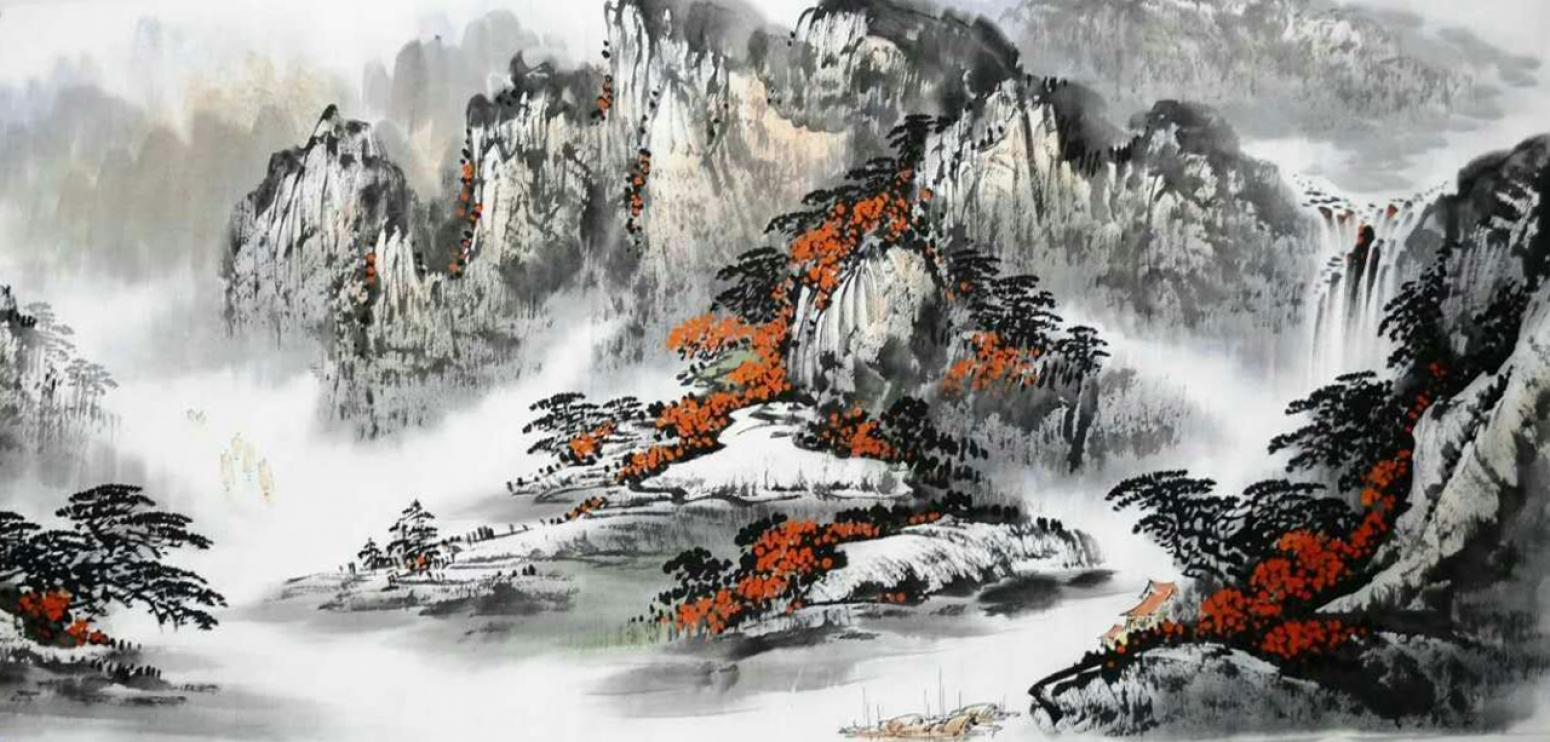 刘恒胜国画作品《【山水14】作者刘恒胜》【图0】