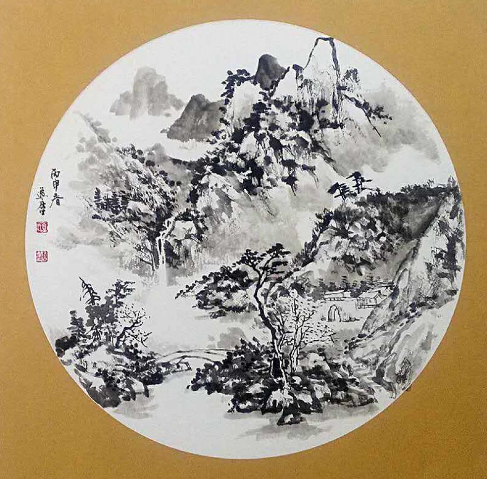 高勇利国画作品《【山景】作者高勇利》【图0】