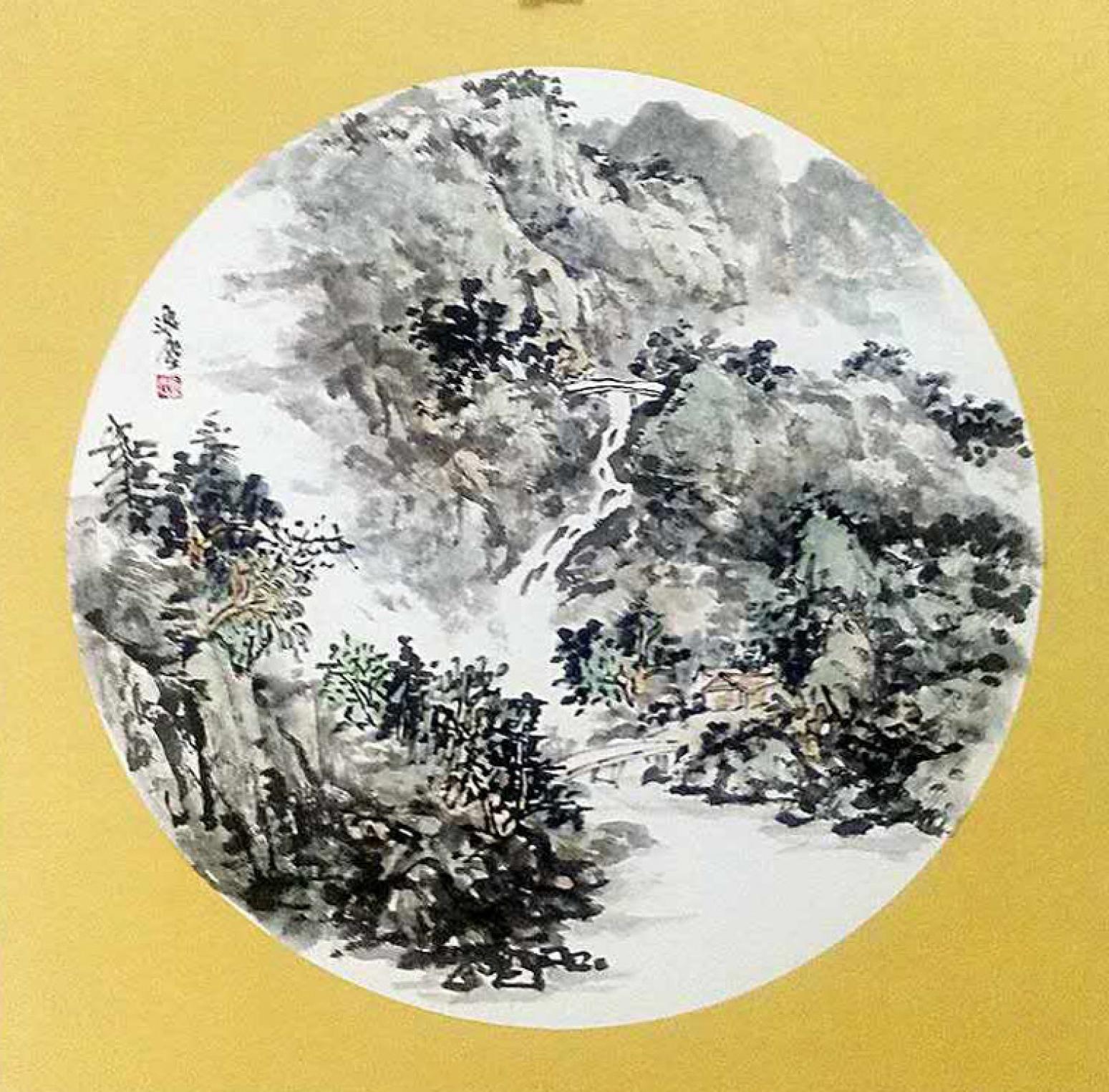 高勇利国画作品《【为邻】作者高勇利》【图0】