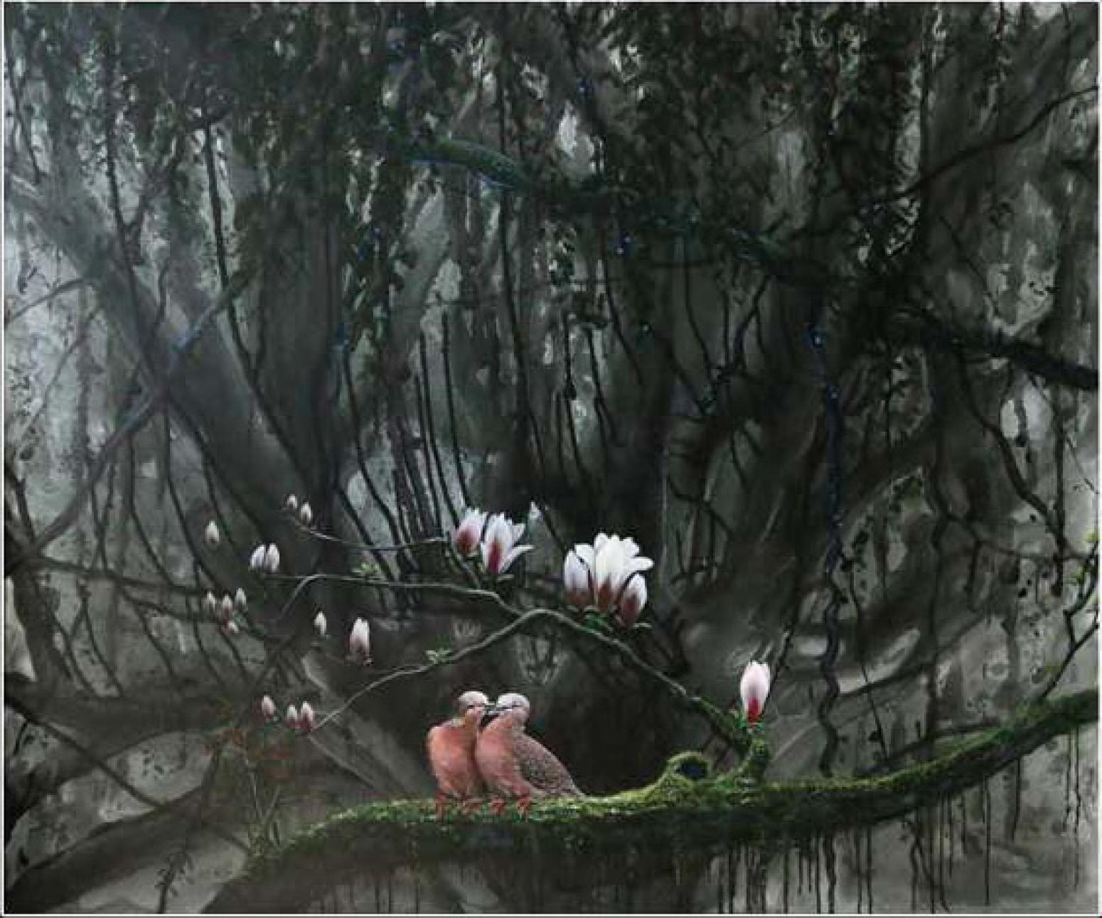 覃时明月油画作品《【神秘花园】作者覃时明月》【图0】