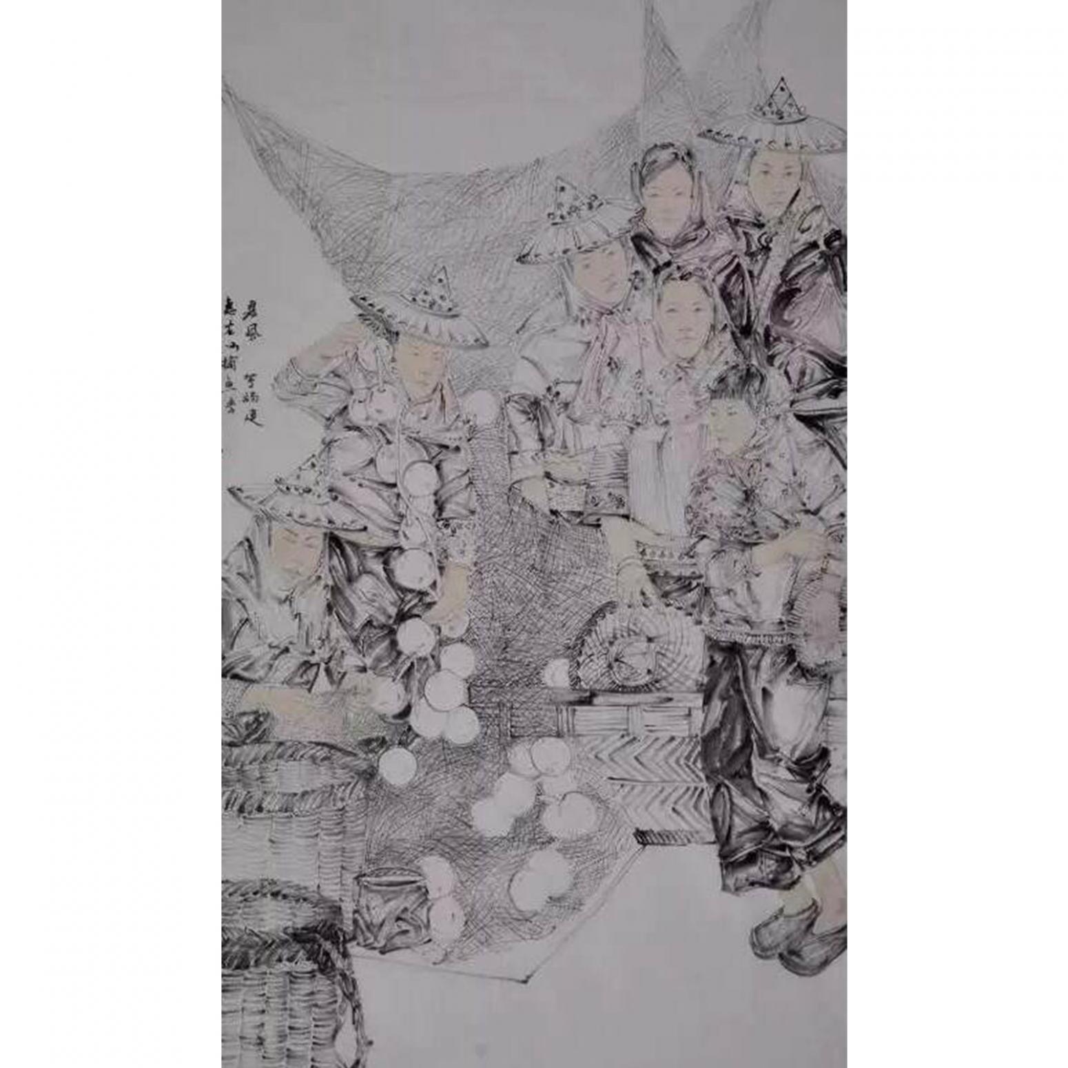 范云平国画作品《【人物6】作者范云平》