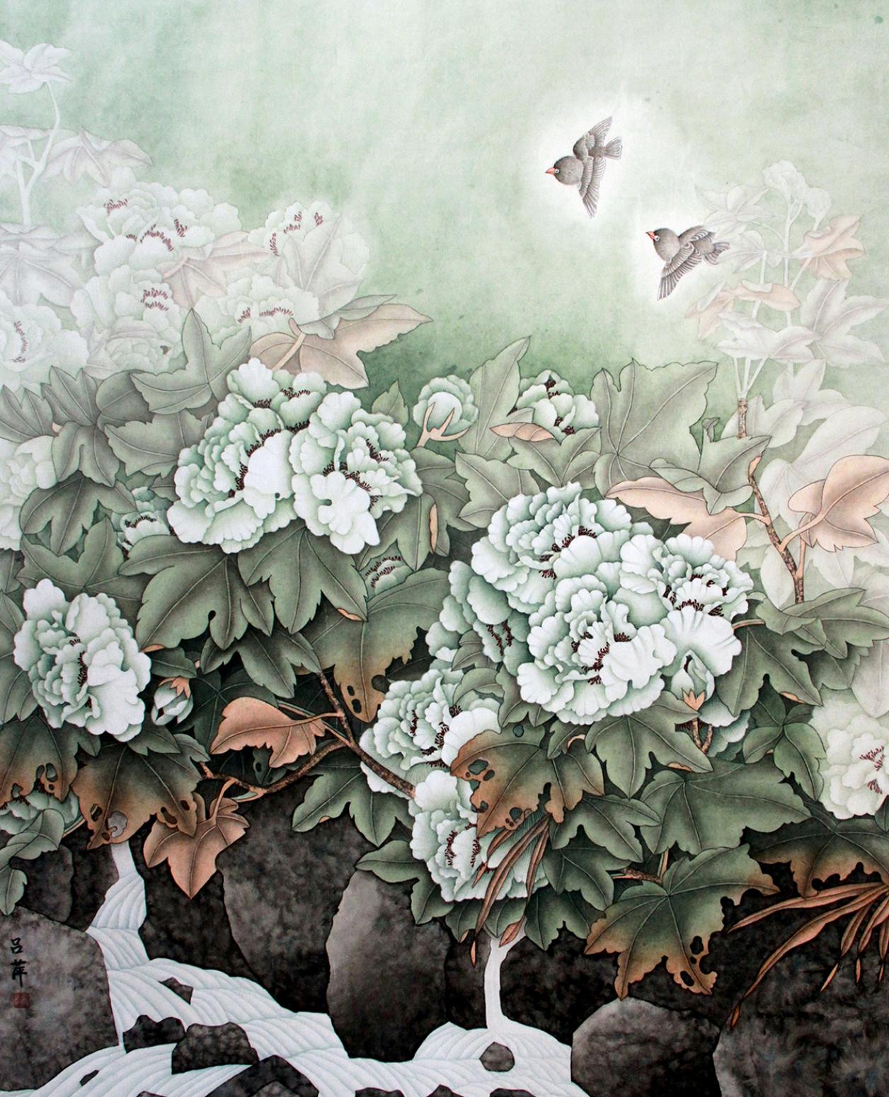 吕萍国画作品《【繁花似锦】作者吕萍》【图0】