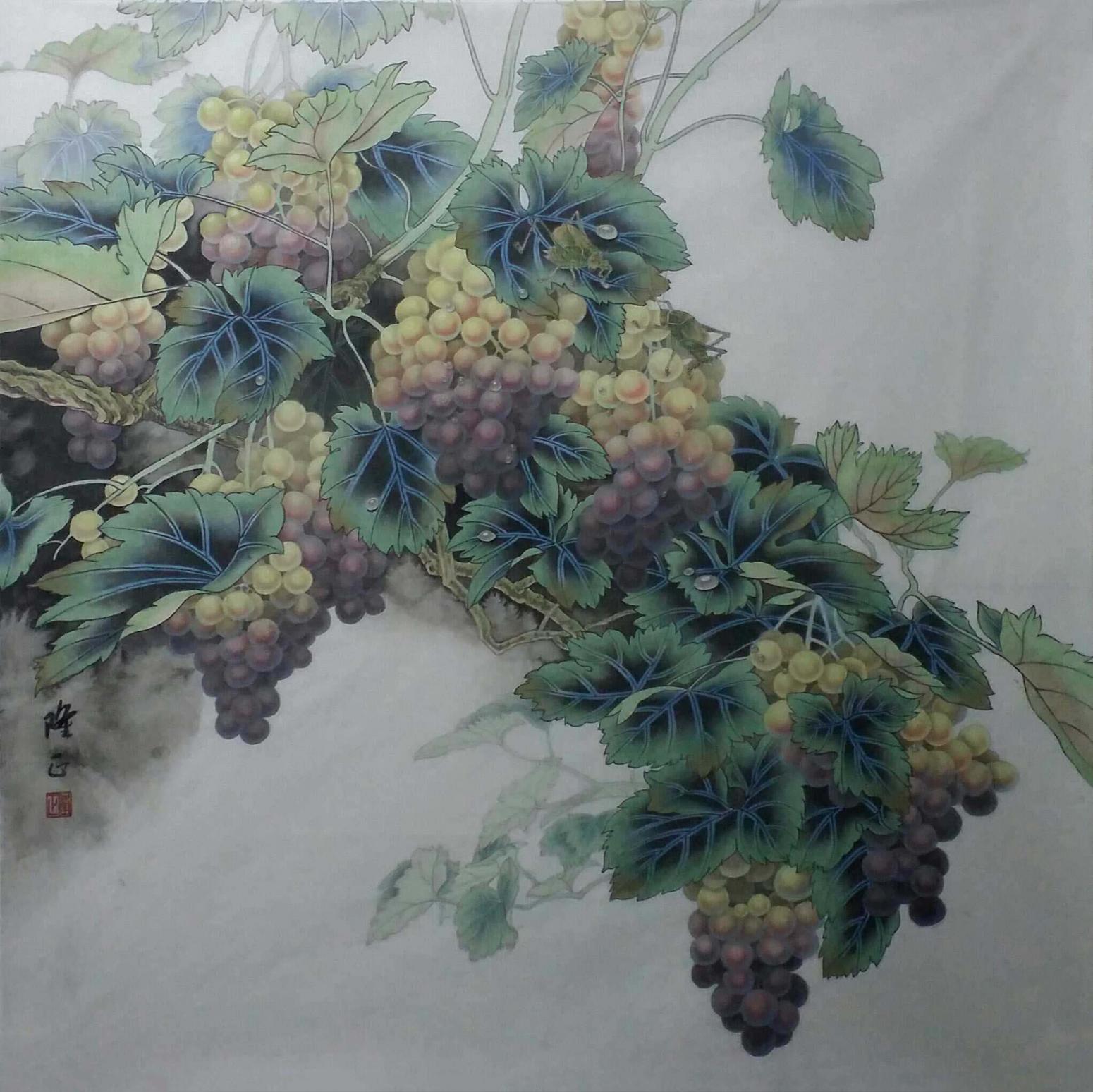 高隆正国画作品《【葡萄】作者高隆正》【图0】