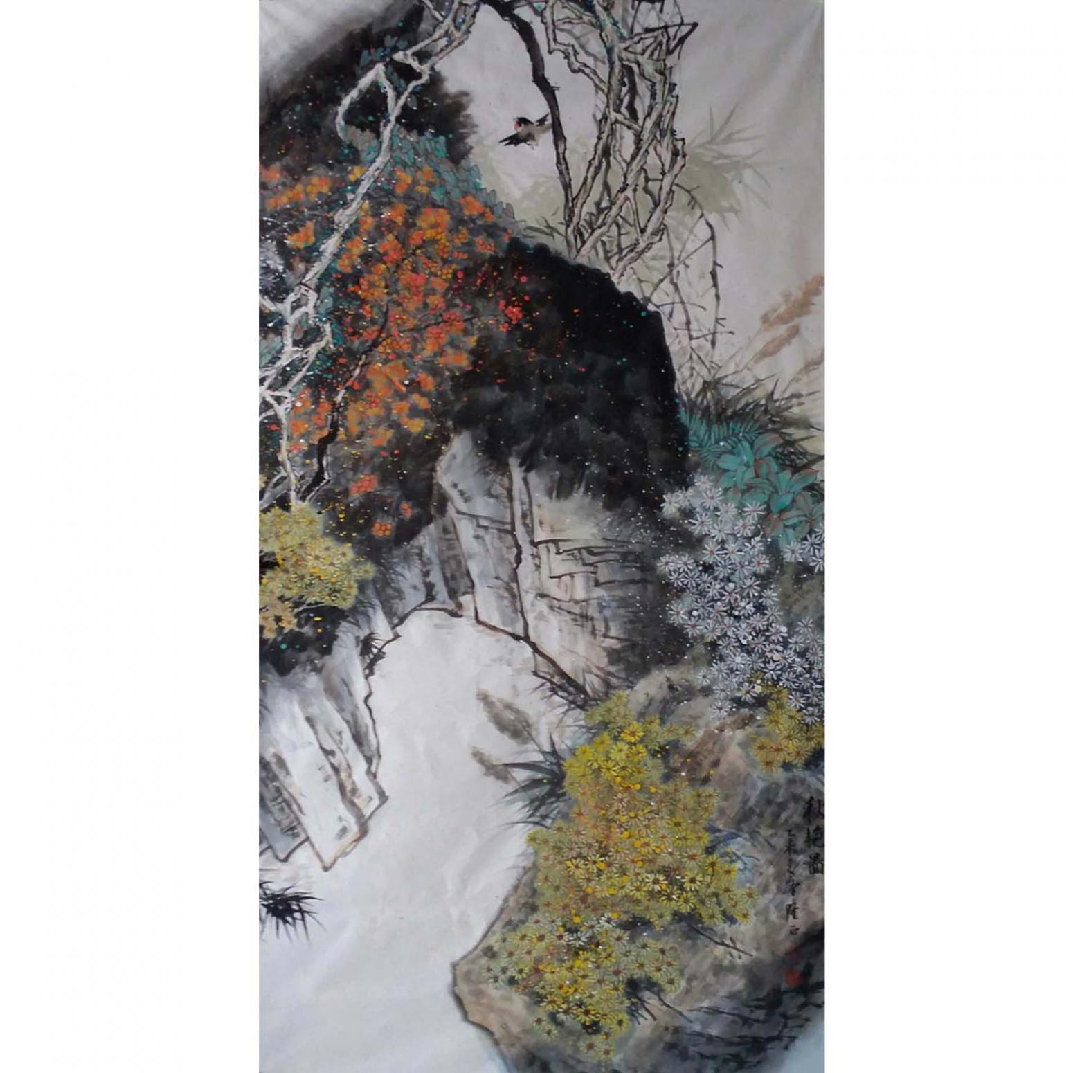 高隆正国画作品《【秋艳图】作者高隆正》