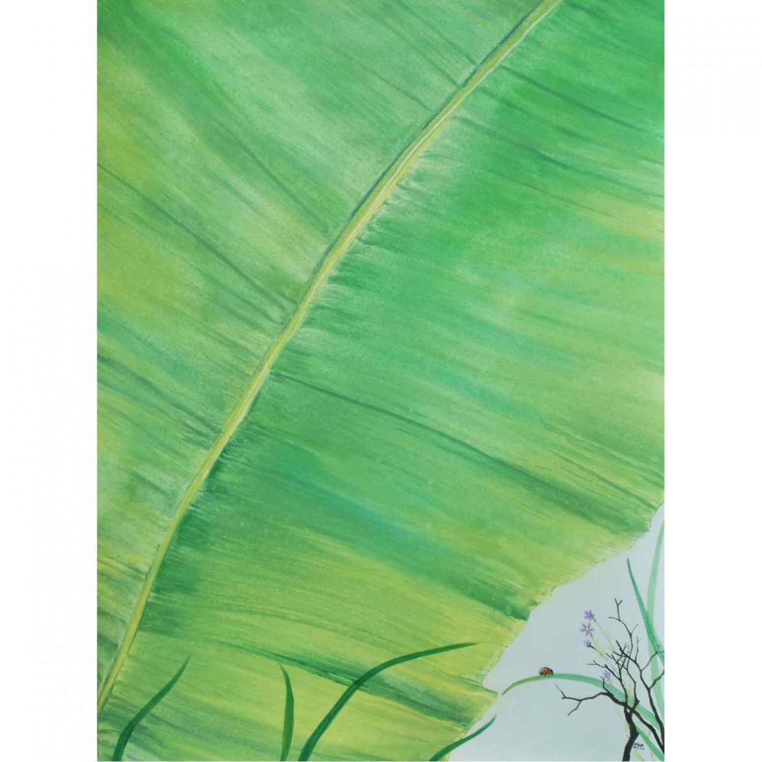 王征明油画作品《一叶障目》