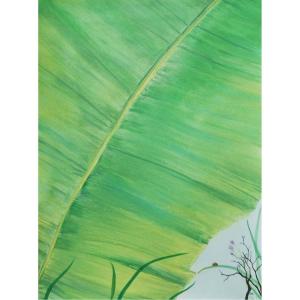 艺术品图片：艺术家王征明油画作品名称《一叶障目》议价