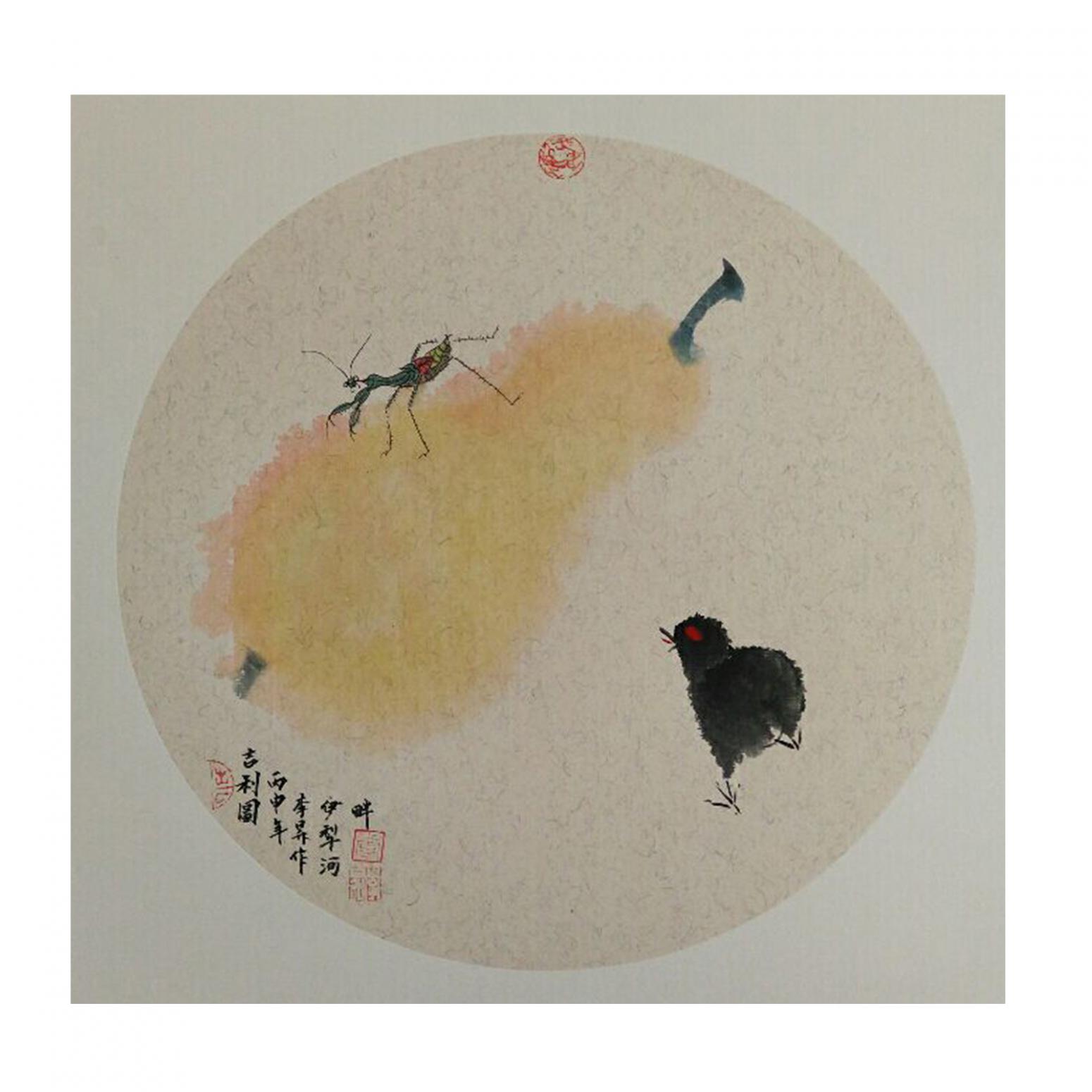 李昇国画作品《【花鸟4】作者李昇》