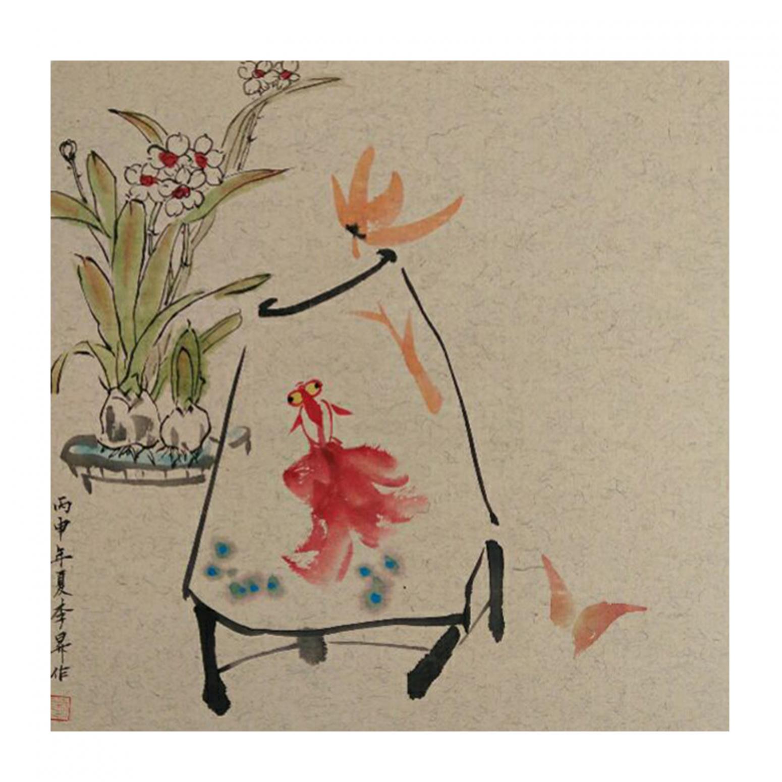 李昇国画作品《【花鸟19】作者李昇》